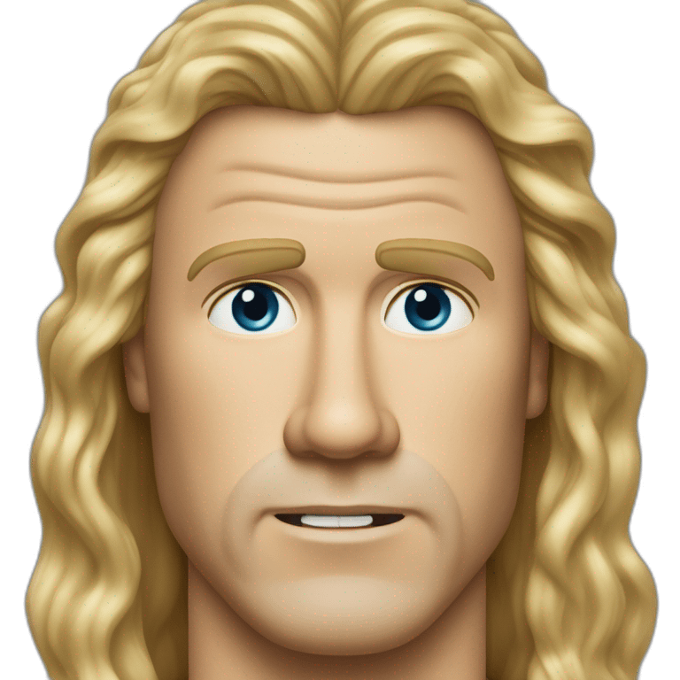 reaslitic will ferrell long straight blonde hair emoji