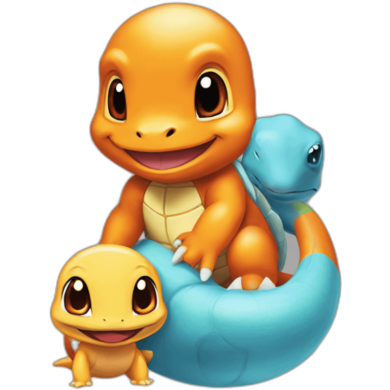 Charmander and squirtle emoji