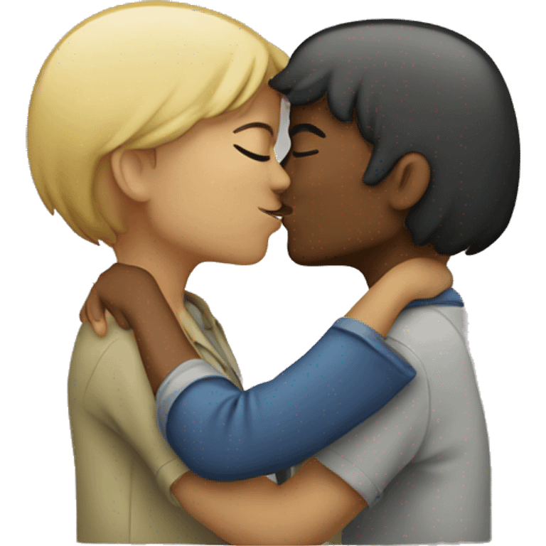 two people kissin emoji