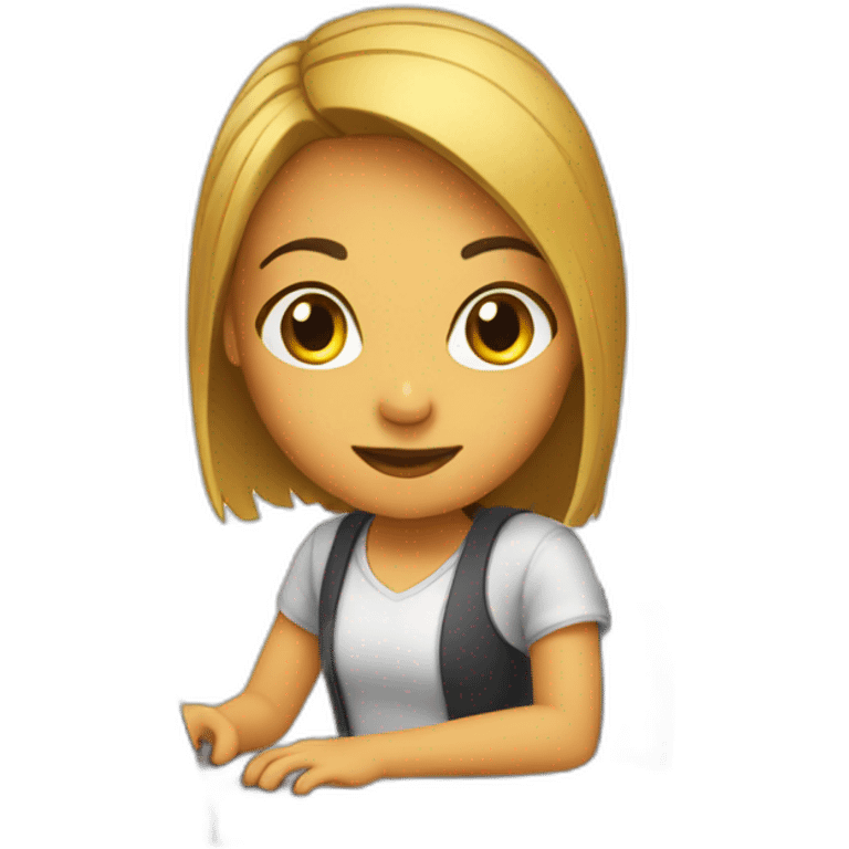 Girl-with-computer emoji