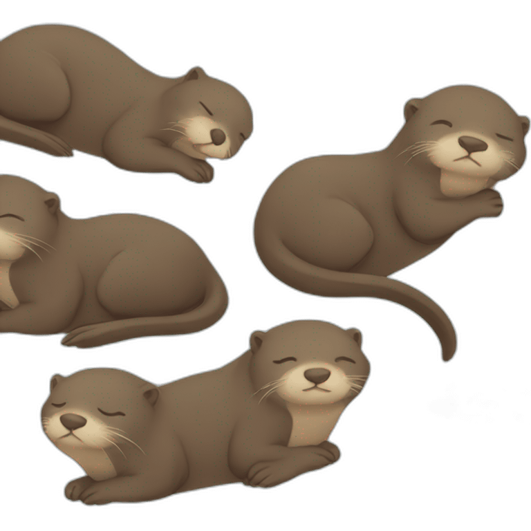 Otter sleeping emoji