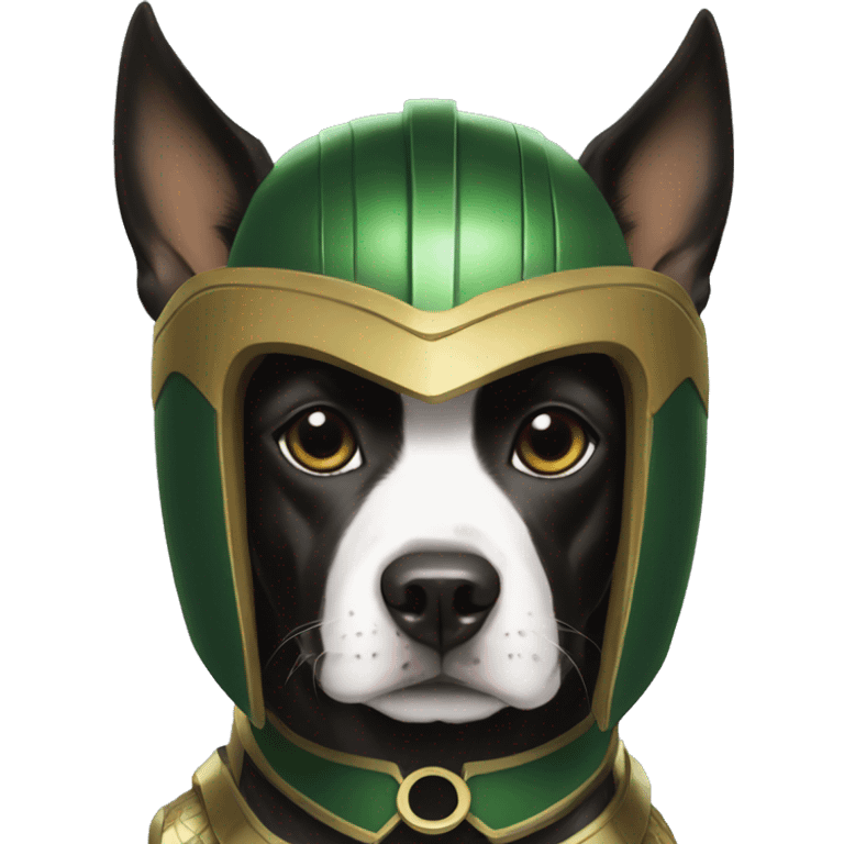 loki as a dog with helmet emoji