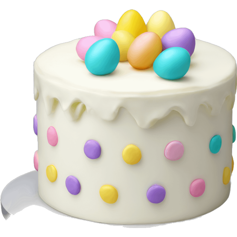 Easter white cake emoji