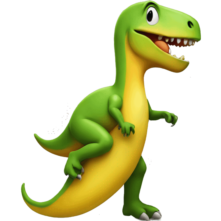 Dinosaur on a banana  emoji