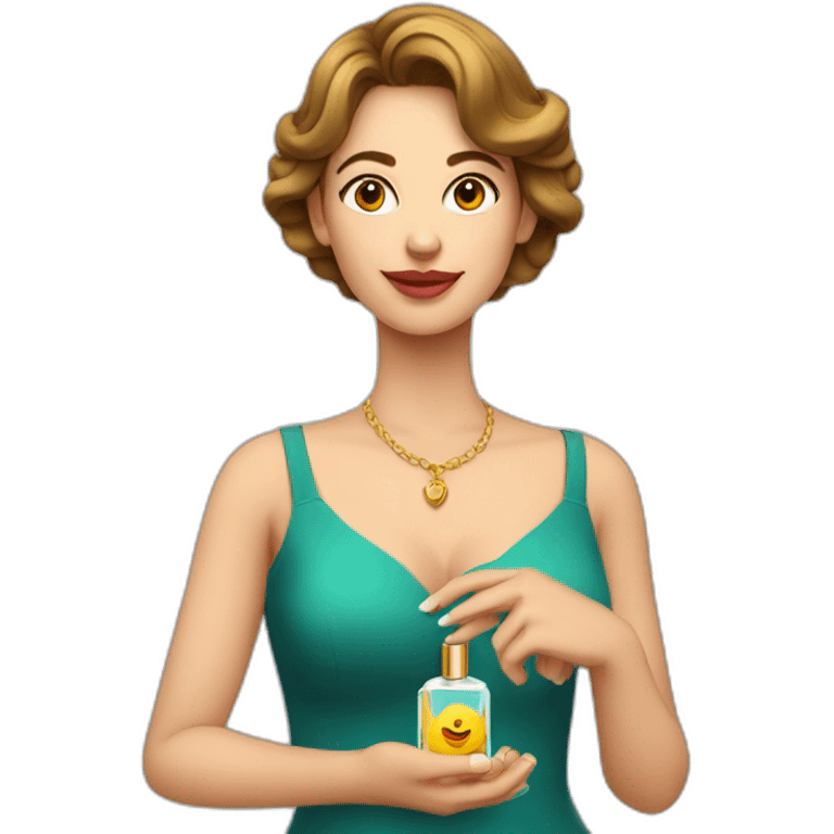 Mujer con perfume en las manos emoji