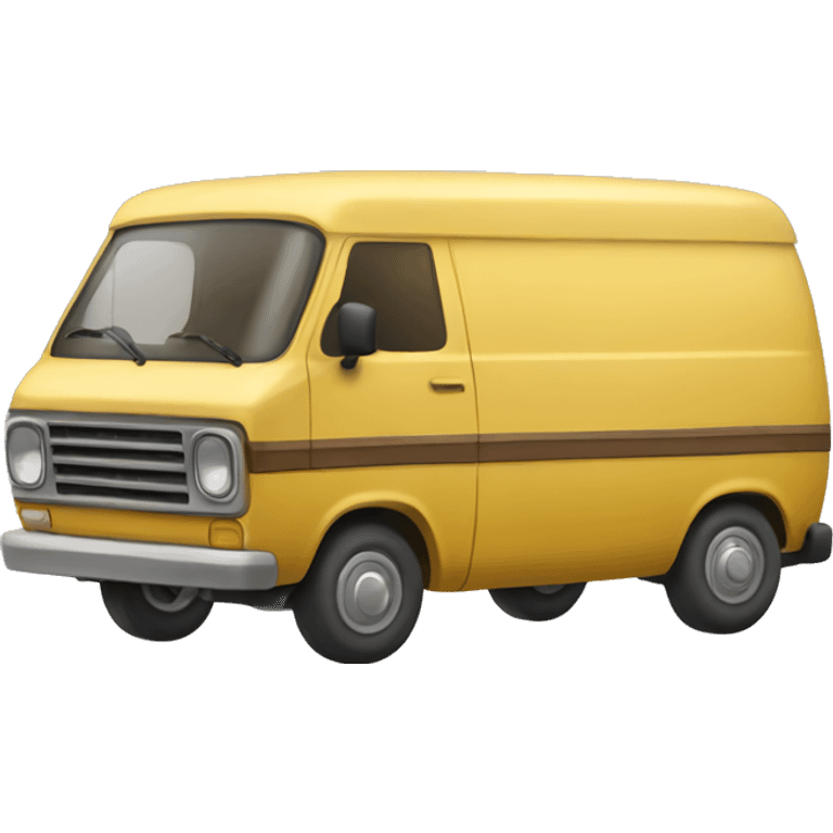 Old van brown and yellow  emoji