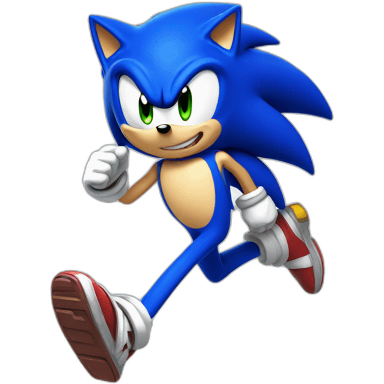 sonic running like bolt emoji