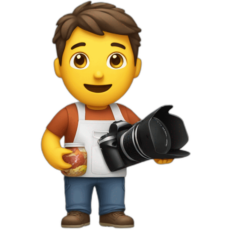 Foodie guy with camera in hand  emoji