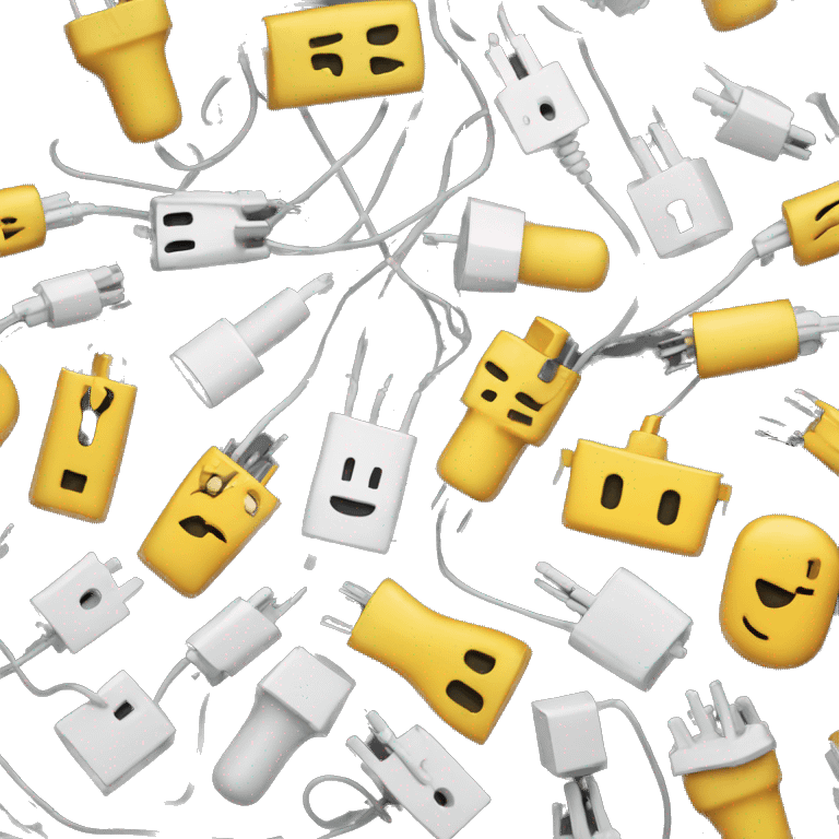 messy wires and plugs  emoji