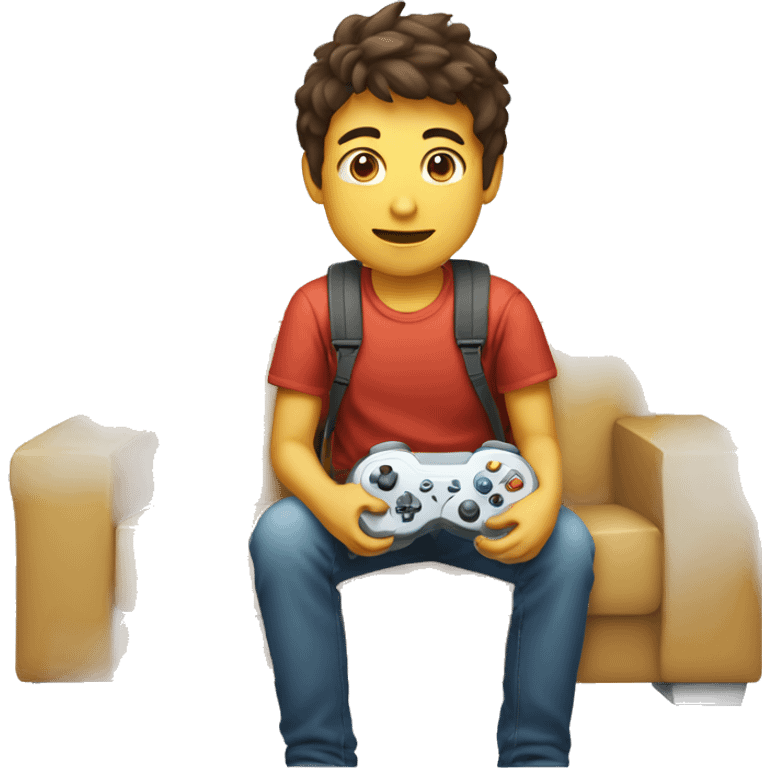 Garçon qui joue à la console  emoji