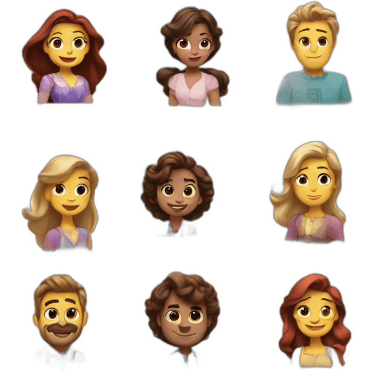 Imagen al estilo Disney Pixar de mercería emoji