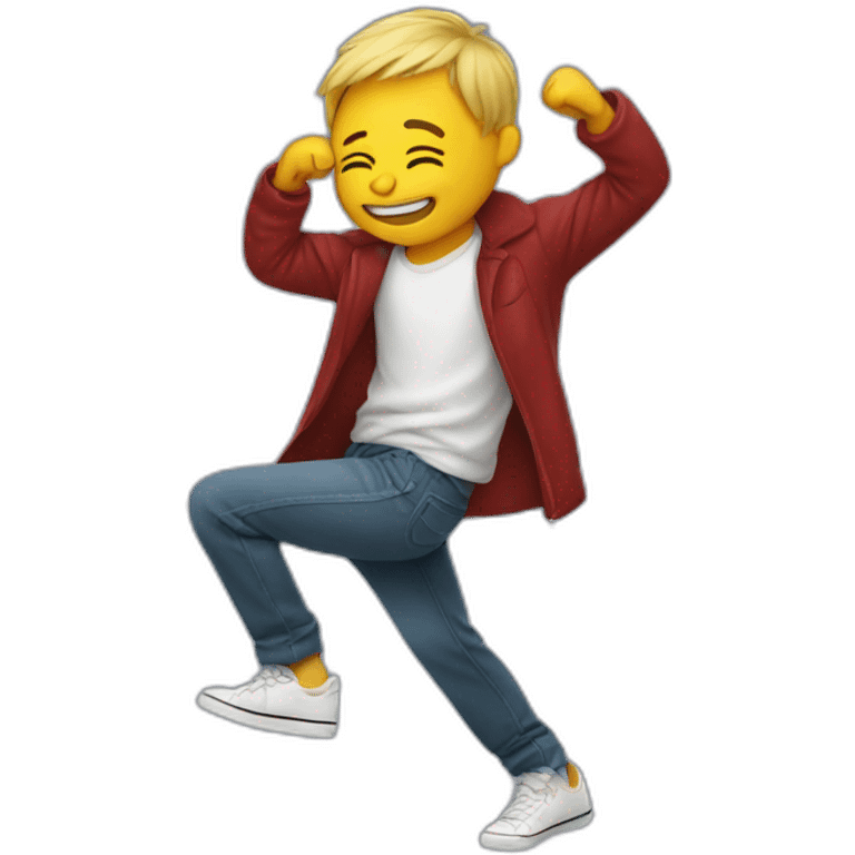 boy dancing the dabing emoji