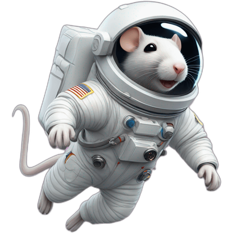 astronaut rat levitating emoji