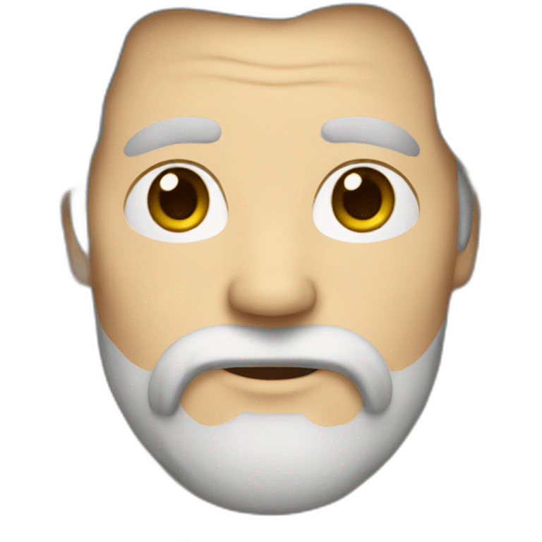 Man with long white hair, he has brown beard emoji