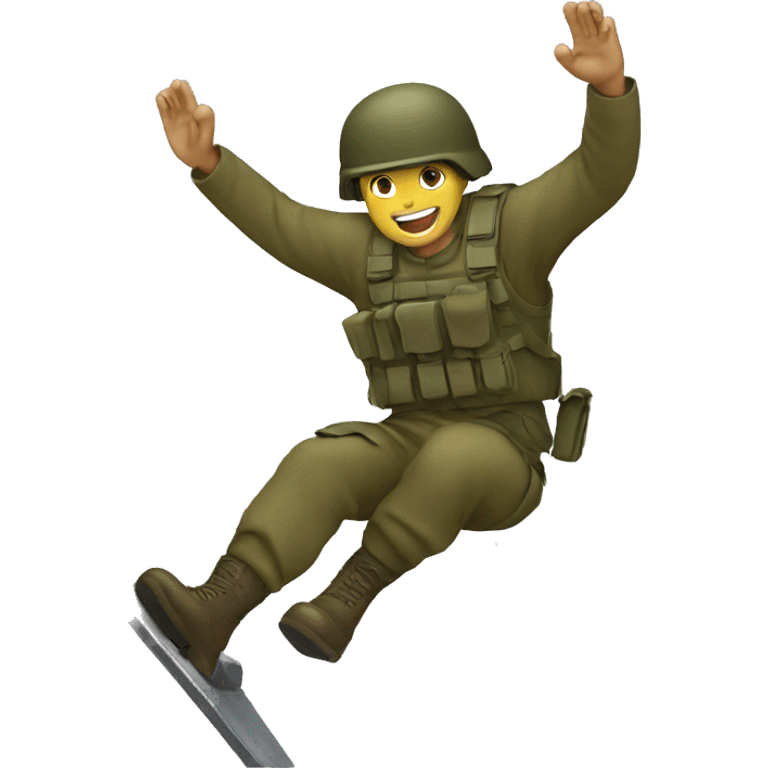 soldier sliding emoji