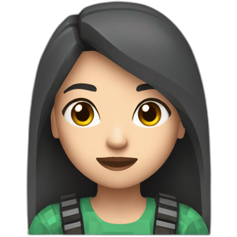 Girl named Daria playing minecraft emoji