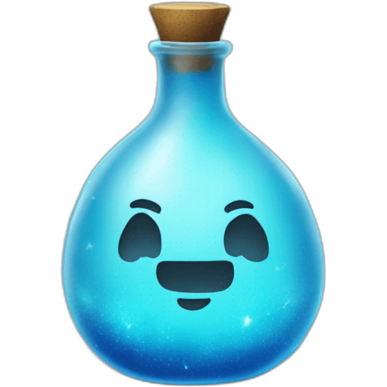 Potion magique bleu emoji