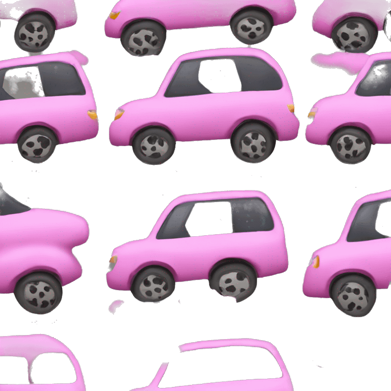 Pink and cheetah print car with windows down emoji