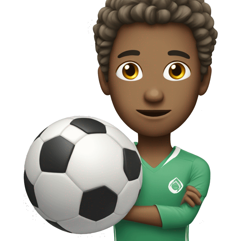 Soccer player with a ball emoji