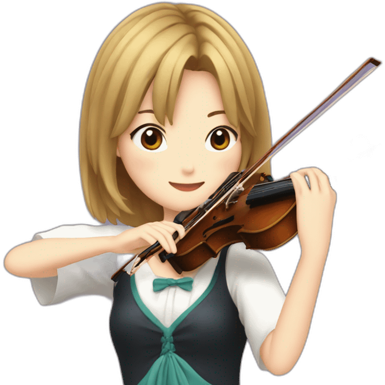 Miyazono Kaori playing violin emoji