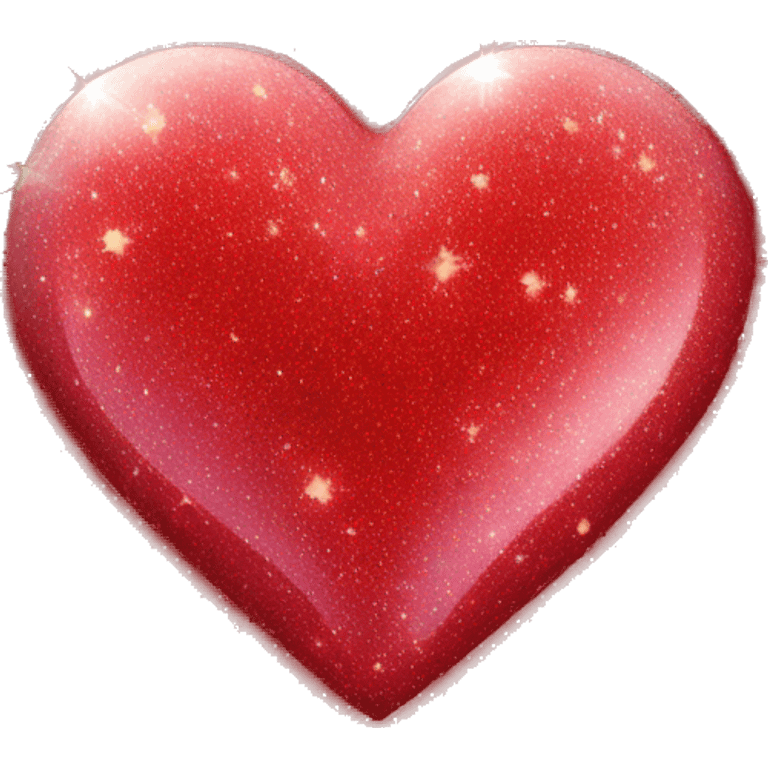 Sparkling red heart with sparkling stars emoji