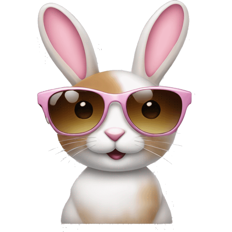 pretty sunglasses with rabbit emoji