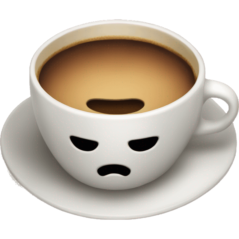 a cup of coffee in the Halloween style emoji