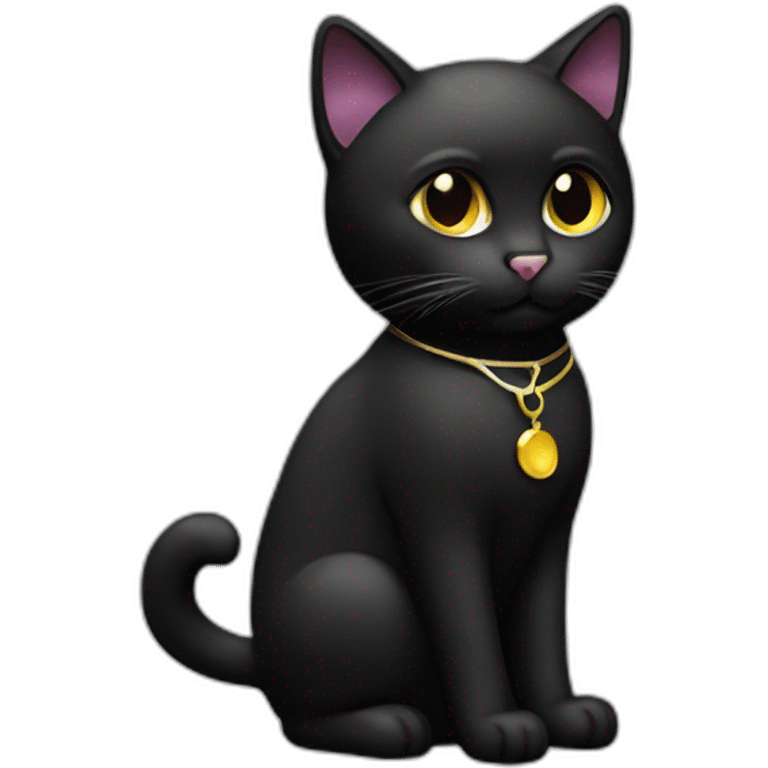 80 disco black cat emoji