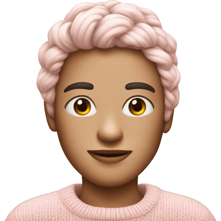 light pink knit sweater  emoji