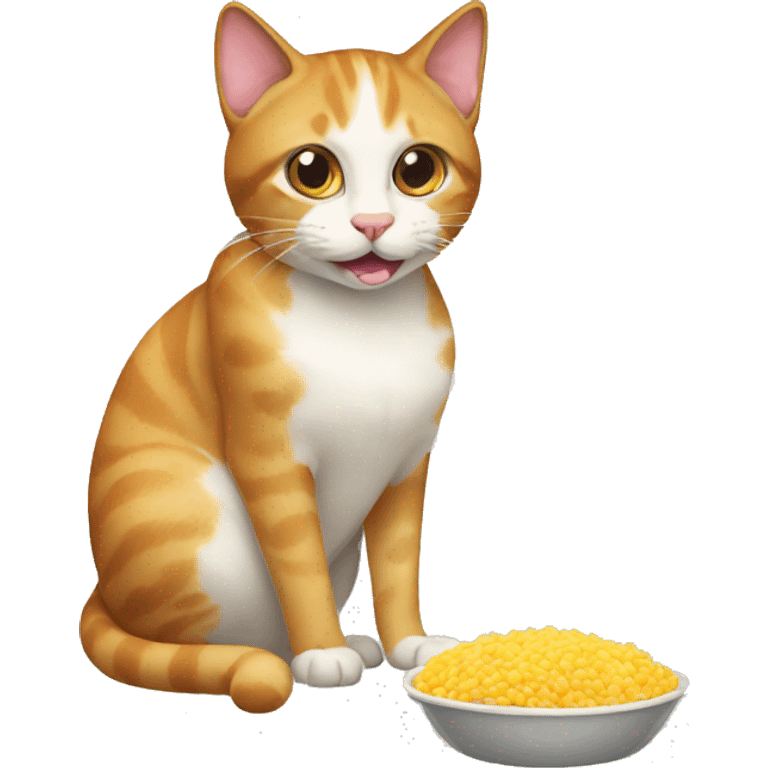 cat eat lazania emoji