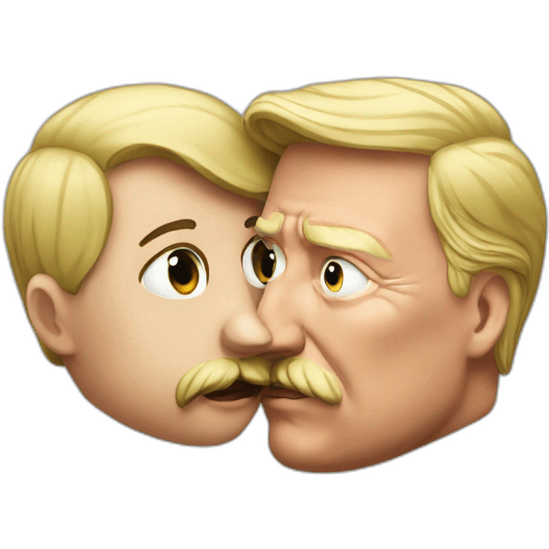 Trump kiss hitler emoji