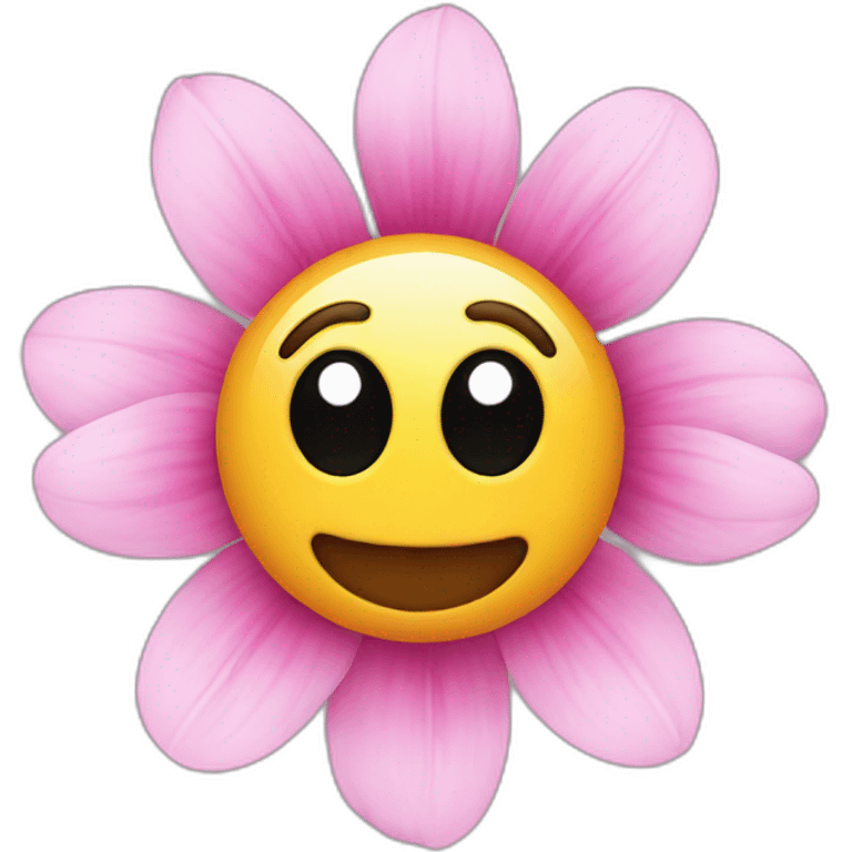 Flower with face in the center emoji