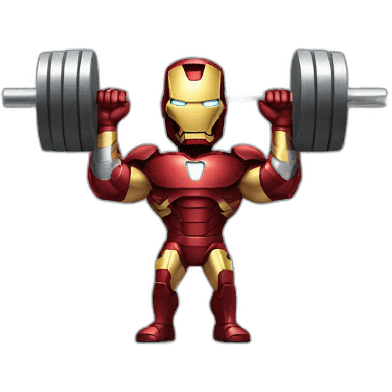 iron Man doing weight lifting  emoji