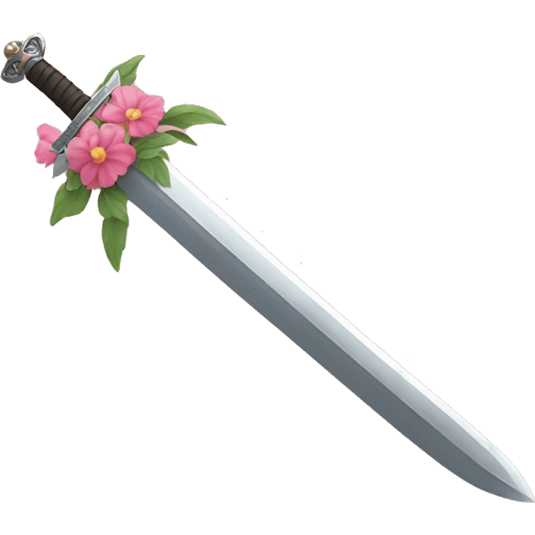 sword with flowers emoji