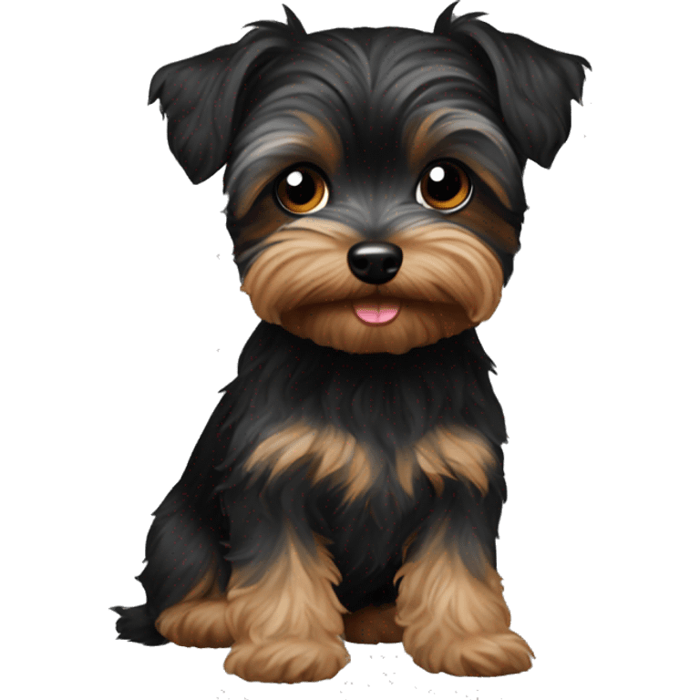 Black Yorkiepoo  emoji