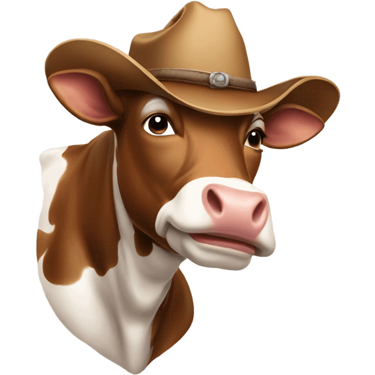 Cow with cowboy hat emoji