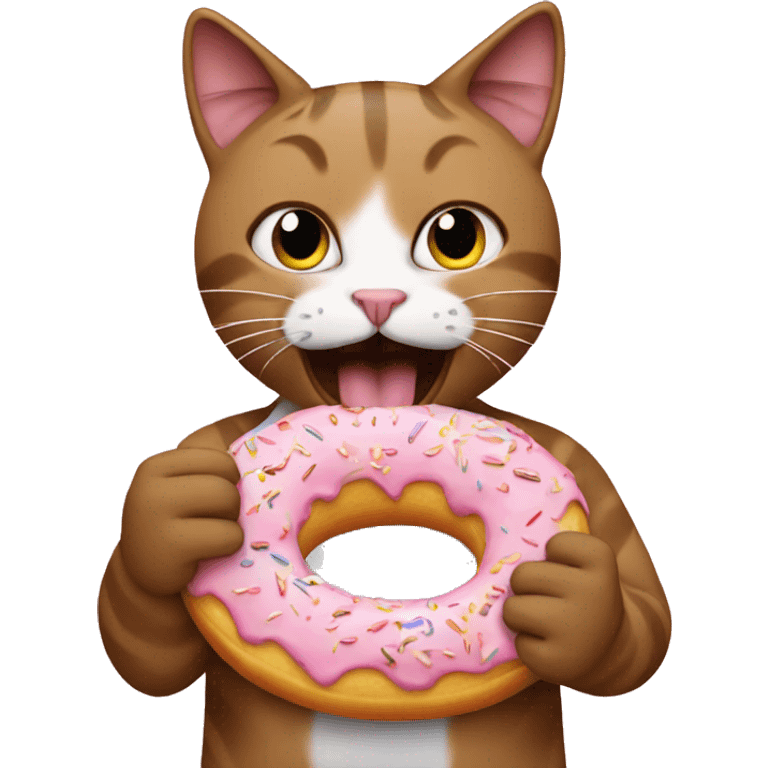 cat eating donuts emoji