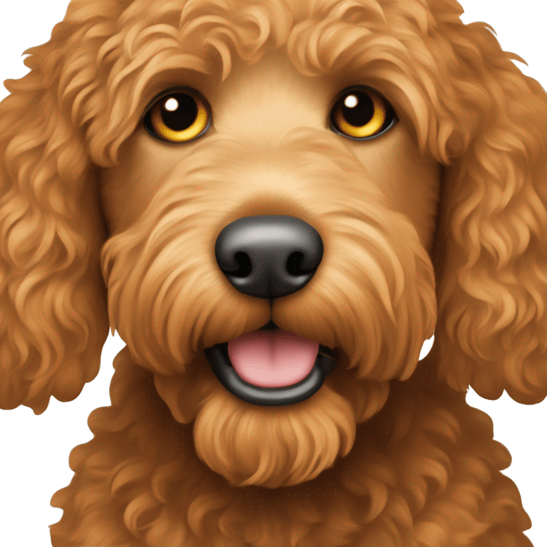 ginger colored labradoodle  emoji