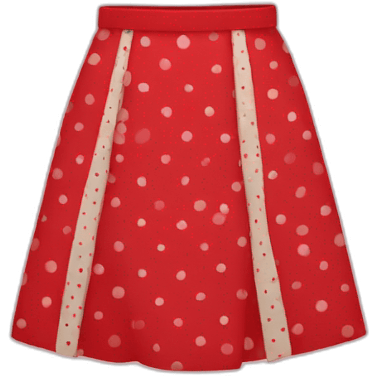 red skirt with dots  emoji