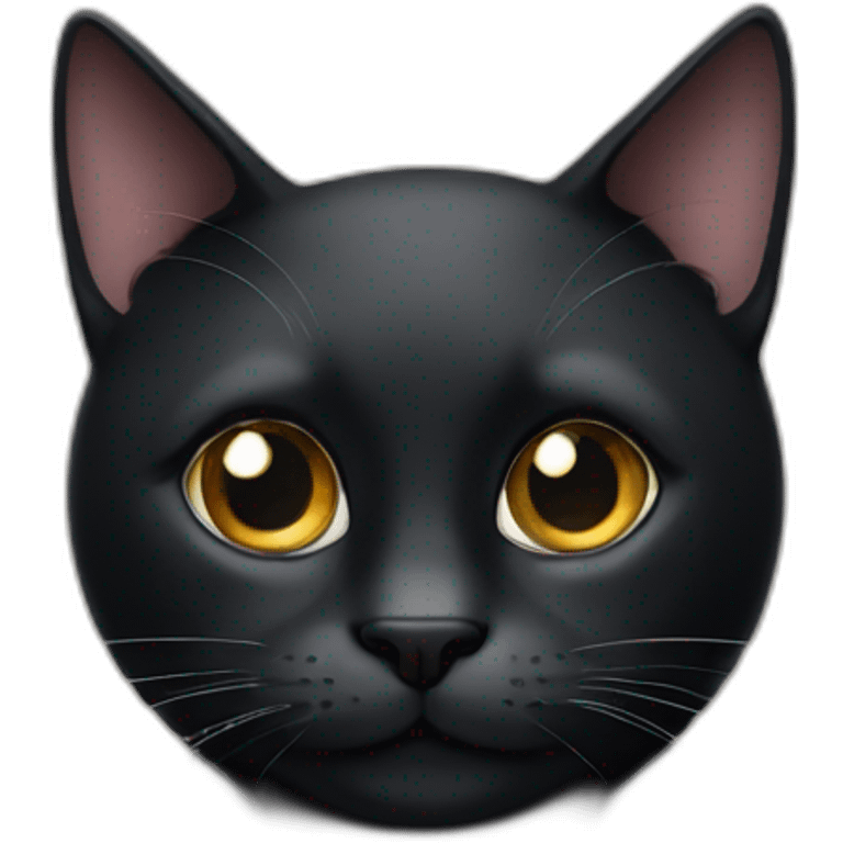 black cat with long nose emoji