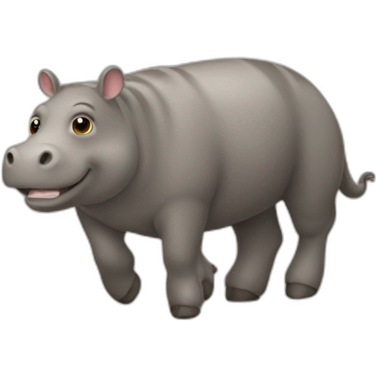 Crotte sur un hippopotame emoji