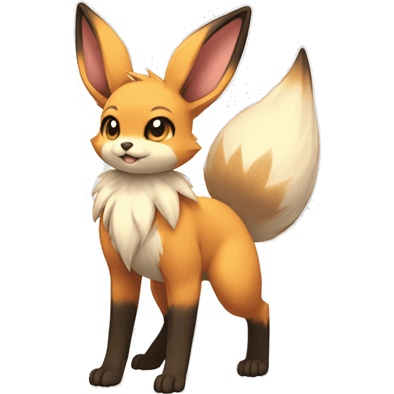 Eeveelution-Bunny-Fox-Pokémon-fusion full body emoji