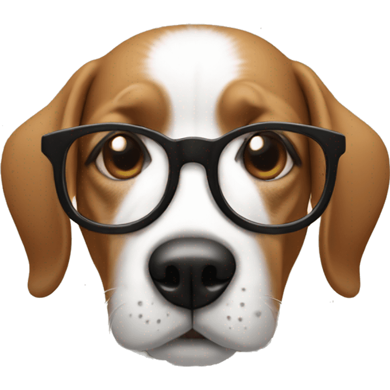 dog with nose glasses emoji