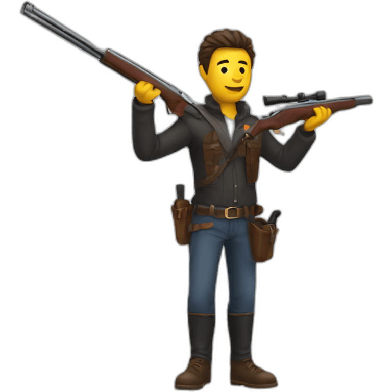 Man with shotgun emoji