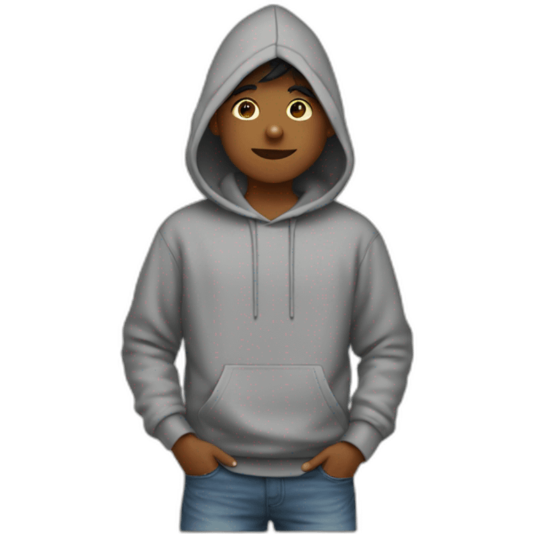 Genz boy with hoodie emoji