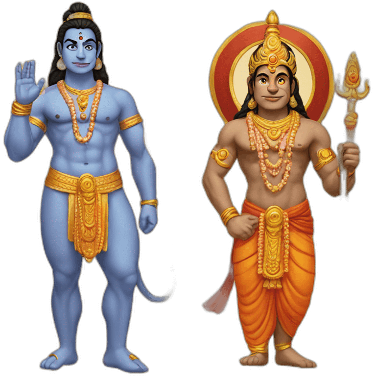 Shiv and Hanuman emoji