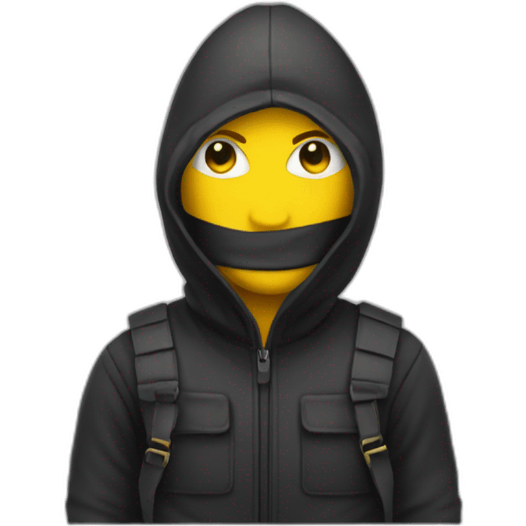 person that looks like a robber with yellow skin emoji