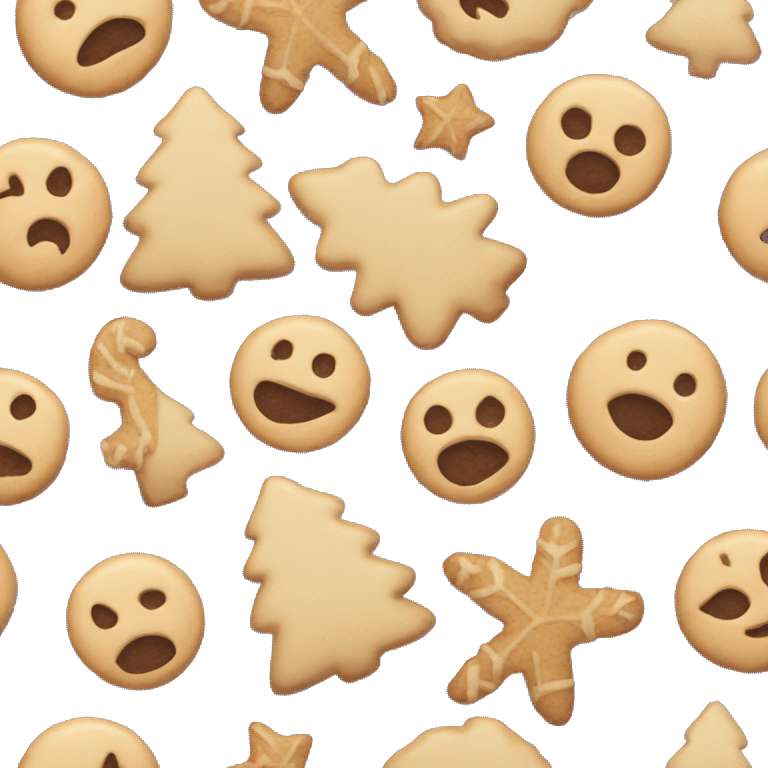 Beige Christmas cookie  emoji