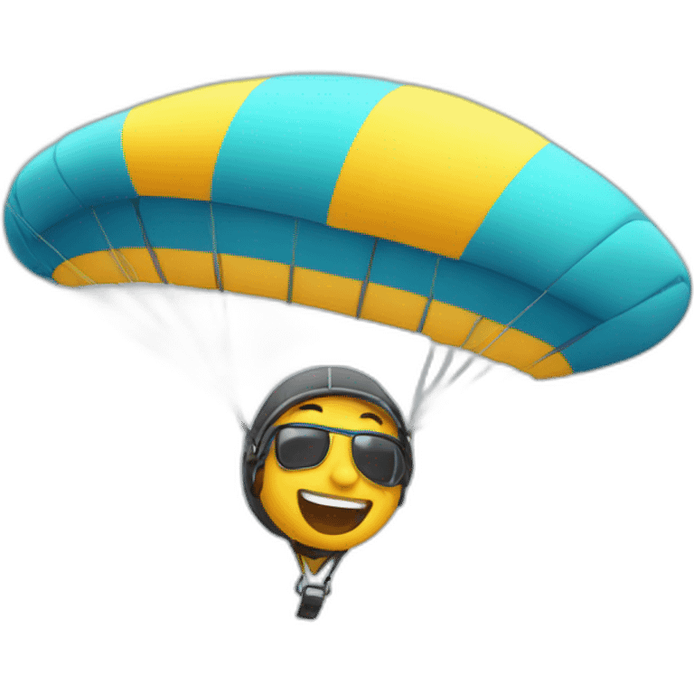 Paragliding smiles emoji