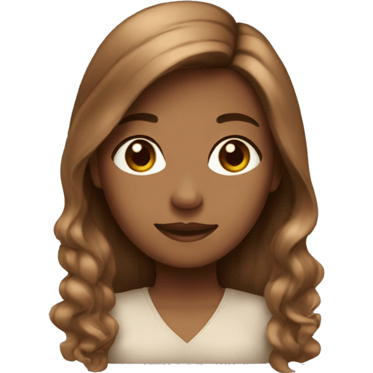 Girl with brown ombré hair  emoji